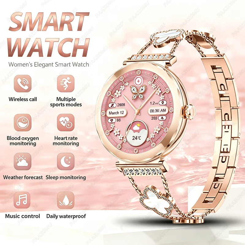 Watches Ladies Smartwatch - Jam Tangan Pintar Wanita Warna Emas