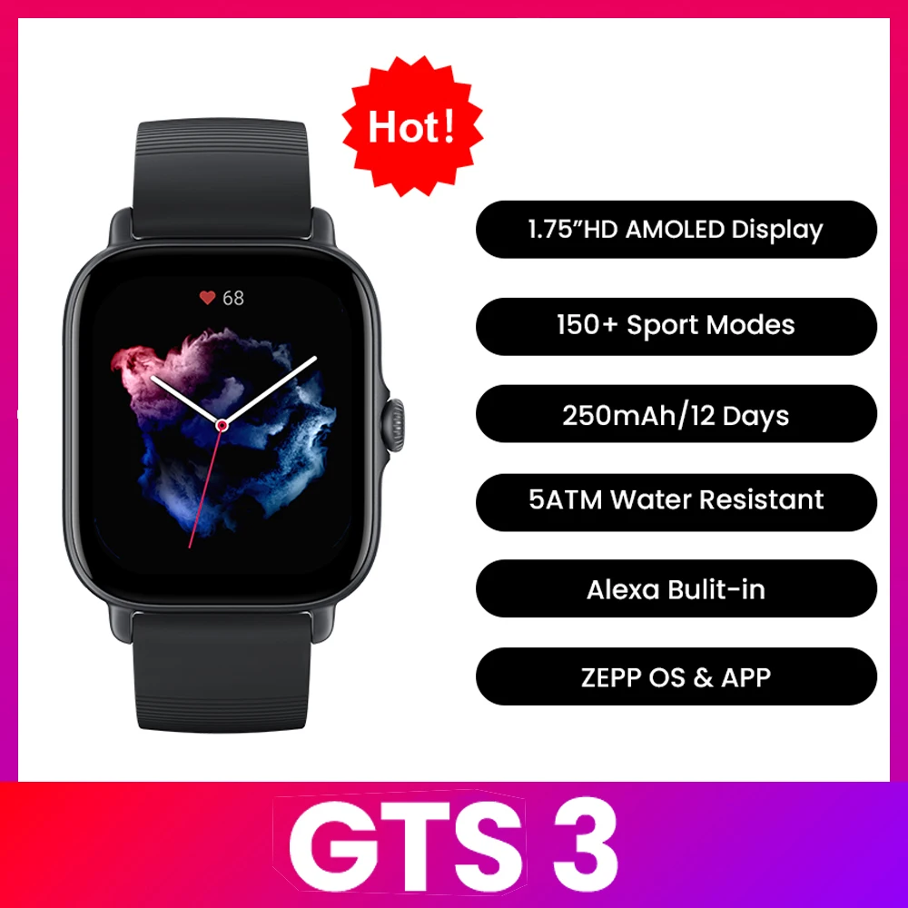 Timex Watches Smartwatch - Jam Tangan Pintar Amazfit GTS 3