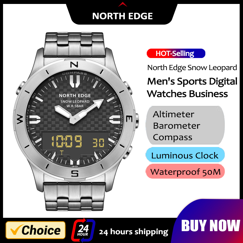 Altimeter Compass Watch - NORTH EDGE jam tangan Digital olahraga