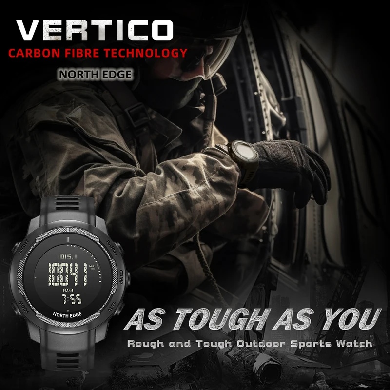 NORTH EDGE VERTICO, Altimeter, - Altimeter Compass Watch ulasan dan harga