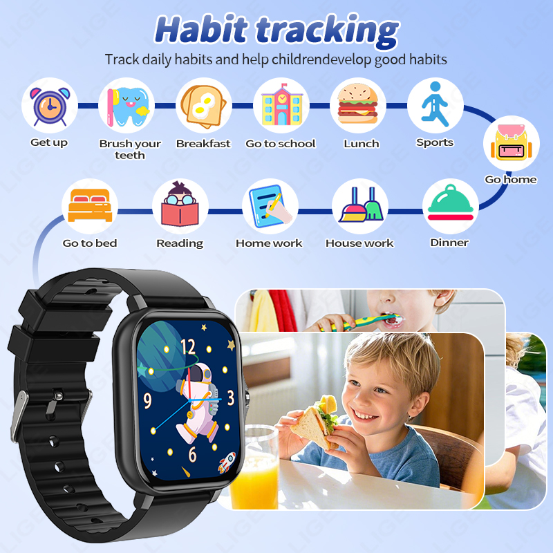LIGE 2025 Audiobook Jam Tangan - Smartwatch Digital Watches For Kid Girl ulasan dan harga