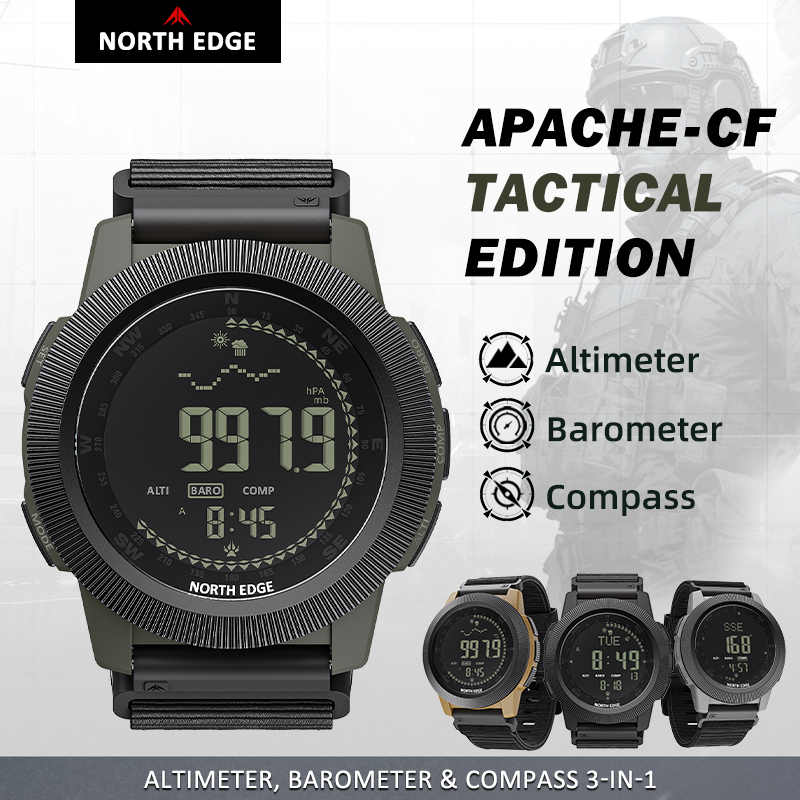 NORTH EDGE APACHE-CF Jam Tanga - Altimeter Compass Watch ulasan dan harga