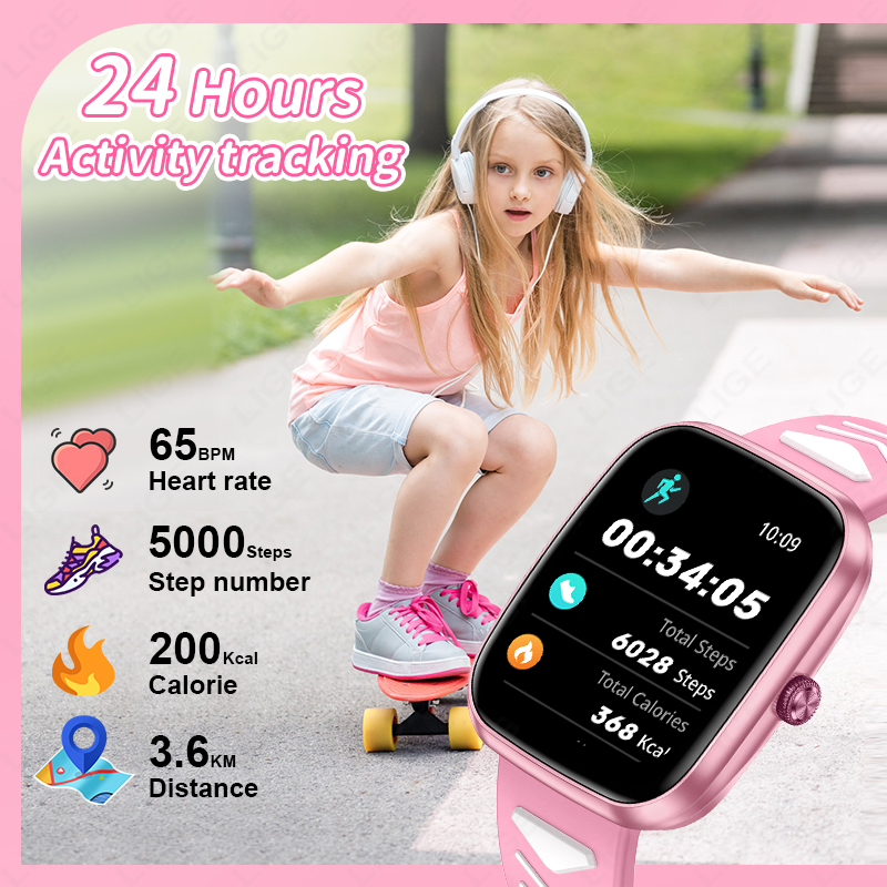 LIGE Jam Tangan Pintar Baru 1. - Smartwatch Digital Watches For Kid Girl ulasan dan harga