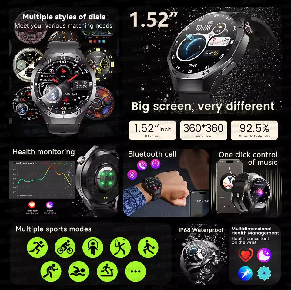 GS5 Pro GPS Olahraga IP68 Jam  - Smartwatch Watches For Women With Gps ulasan dan harga